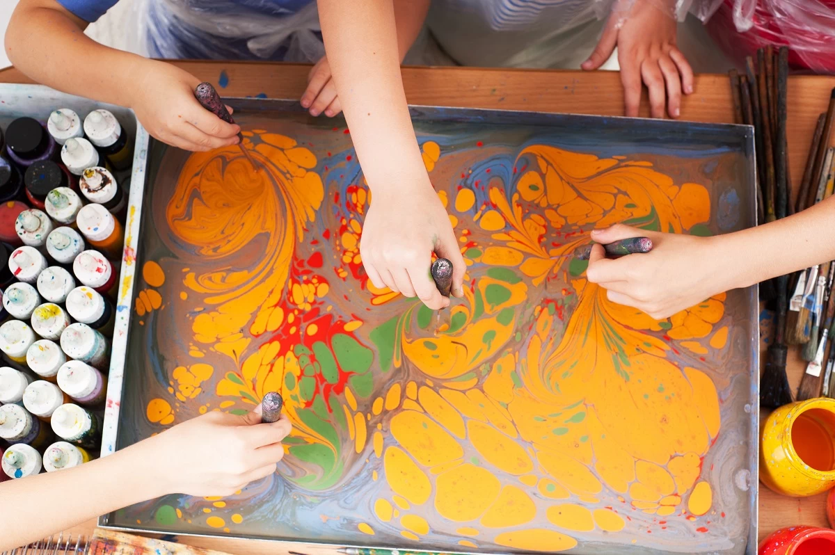 istanbul ebru paper marbling art