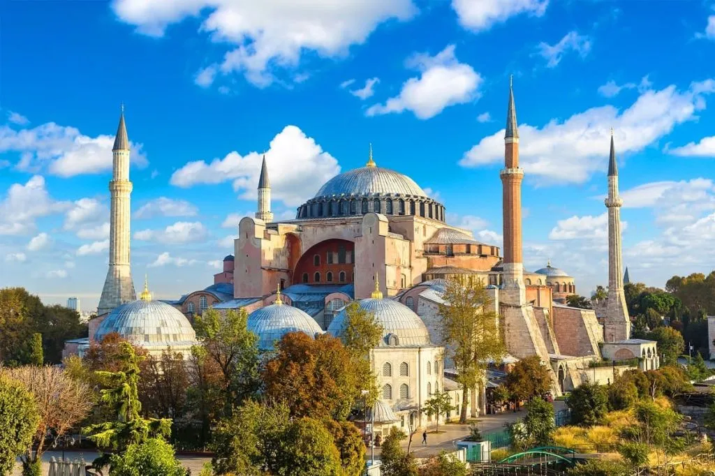 Hagia Sophia Grand Mosque in Istanbul, one of the city’s most iconic landmarks for visitors attending the 2026 UEFA Europa League Final