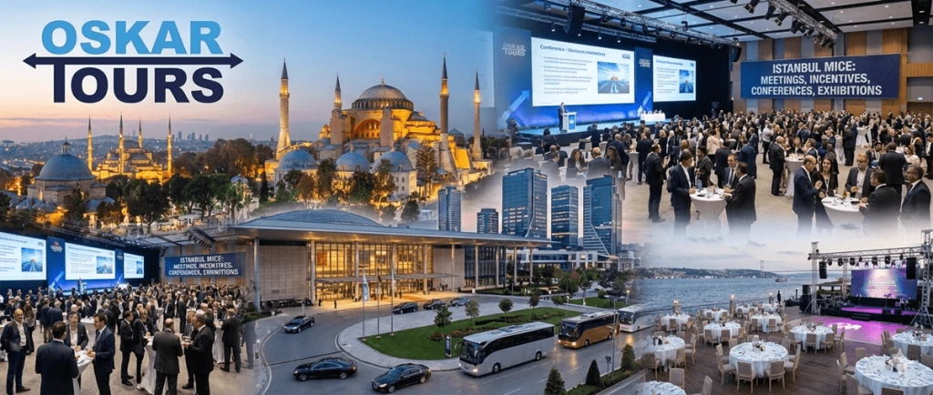 MICE events in Istanbul including conferences, corporate meetings, and gala dinners organized by Oskar Tours
