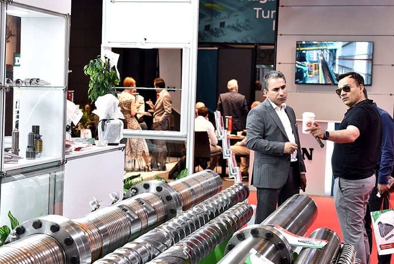 replast eurasia plastics recycling fair istanbul Exhibitors and visitors at a plastics and recycling technology trade fair in Istanbul